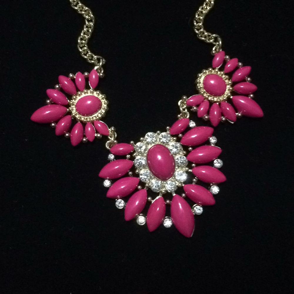 Gold and pink necklace
